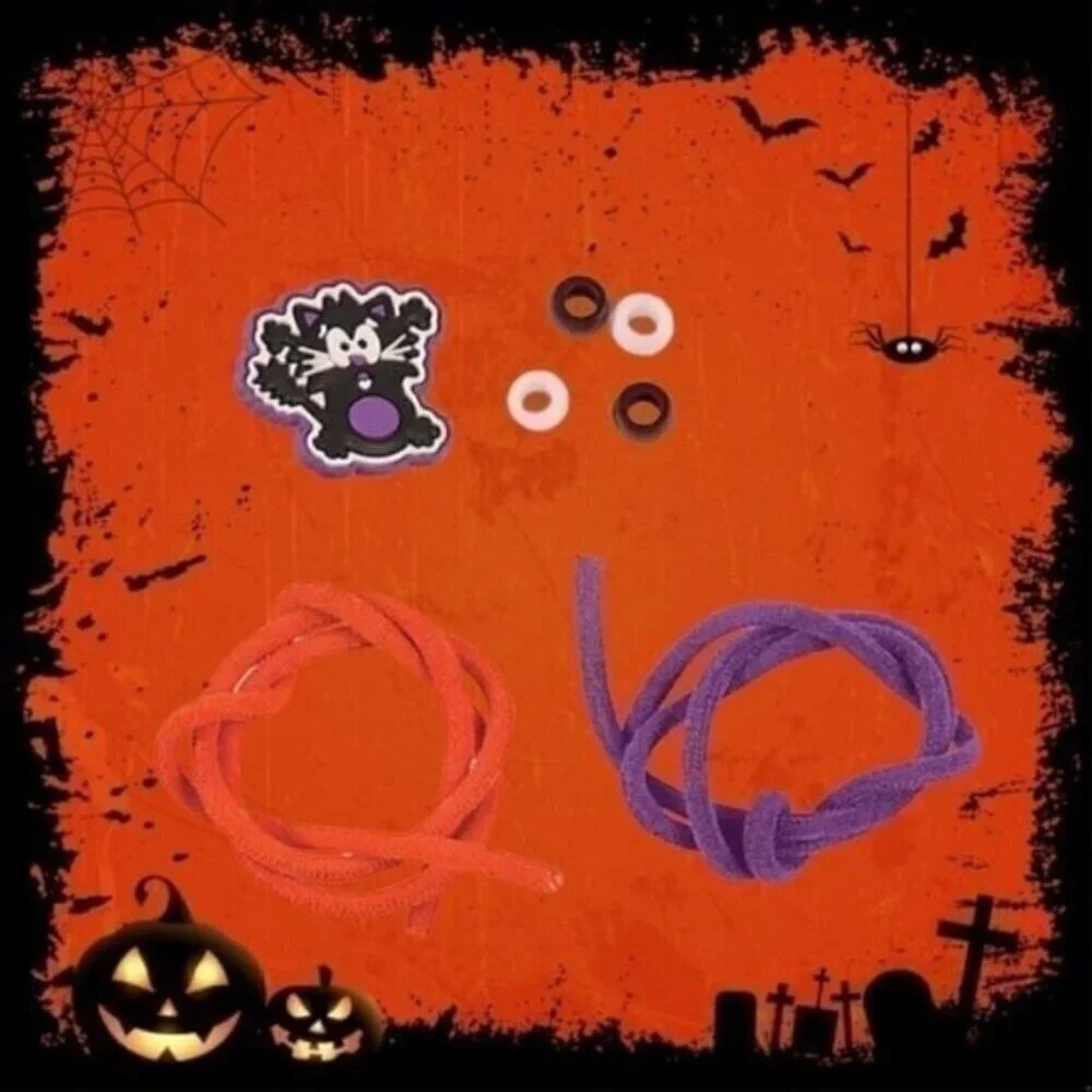 Halloween Scaredy Cat Bracelet Craft Kit (10 Pk)